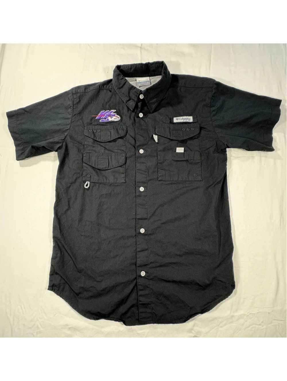 Columbia PFG Youth Bonehead Short Sleeve Fishing Shirt - Black XL (18/20)